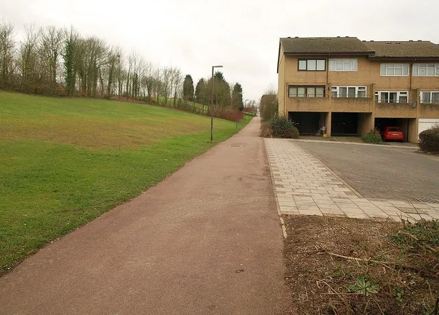 A redway beside houses in Conniburrow, Milton Keynes. The picture does not show the incidents.