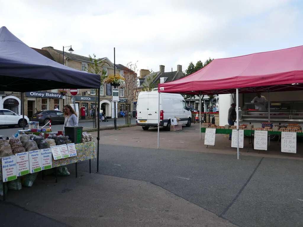 Market day in Olney Market Place